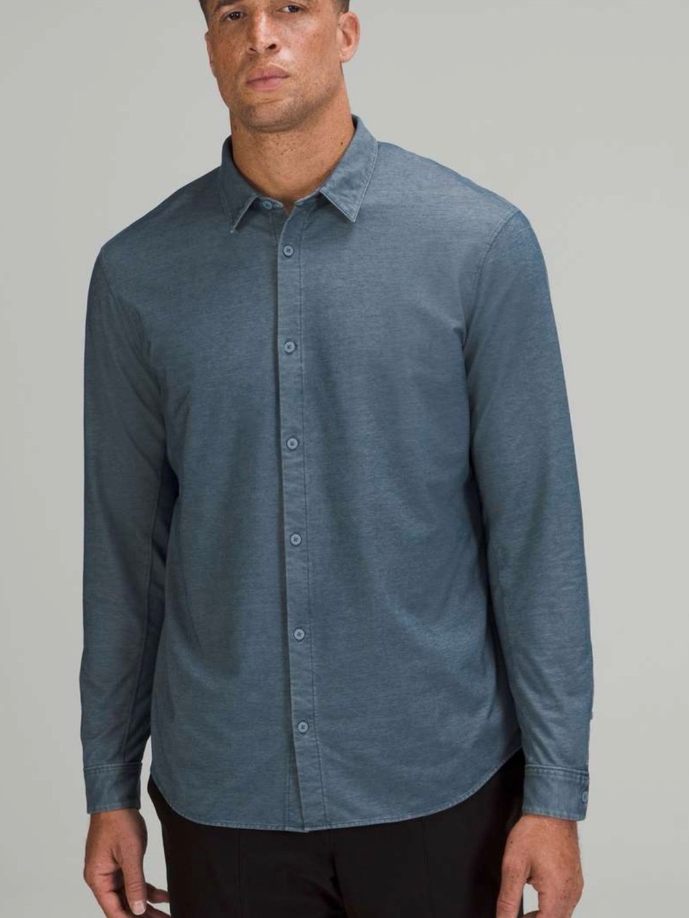Lululemon Commission Long Sleeve ShirtRiver Blue Enzyme Dye, Size S, Button Down